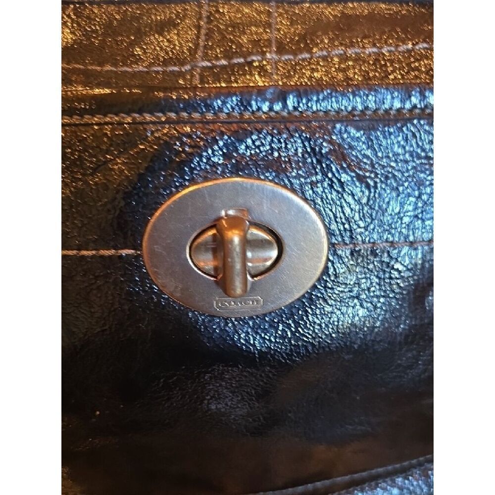 Coach Black Patent Leather Shoulder Bag - Picture 2 of 14